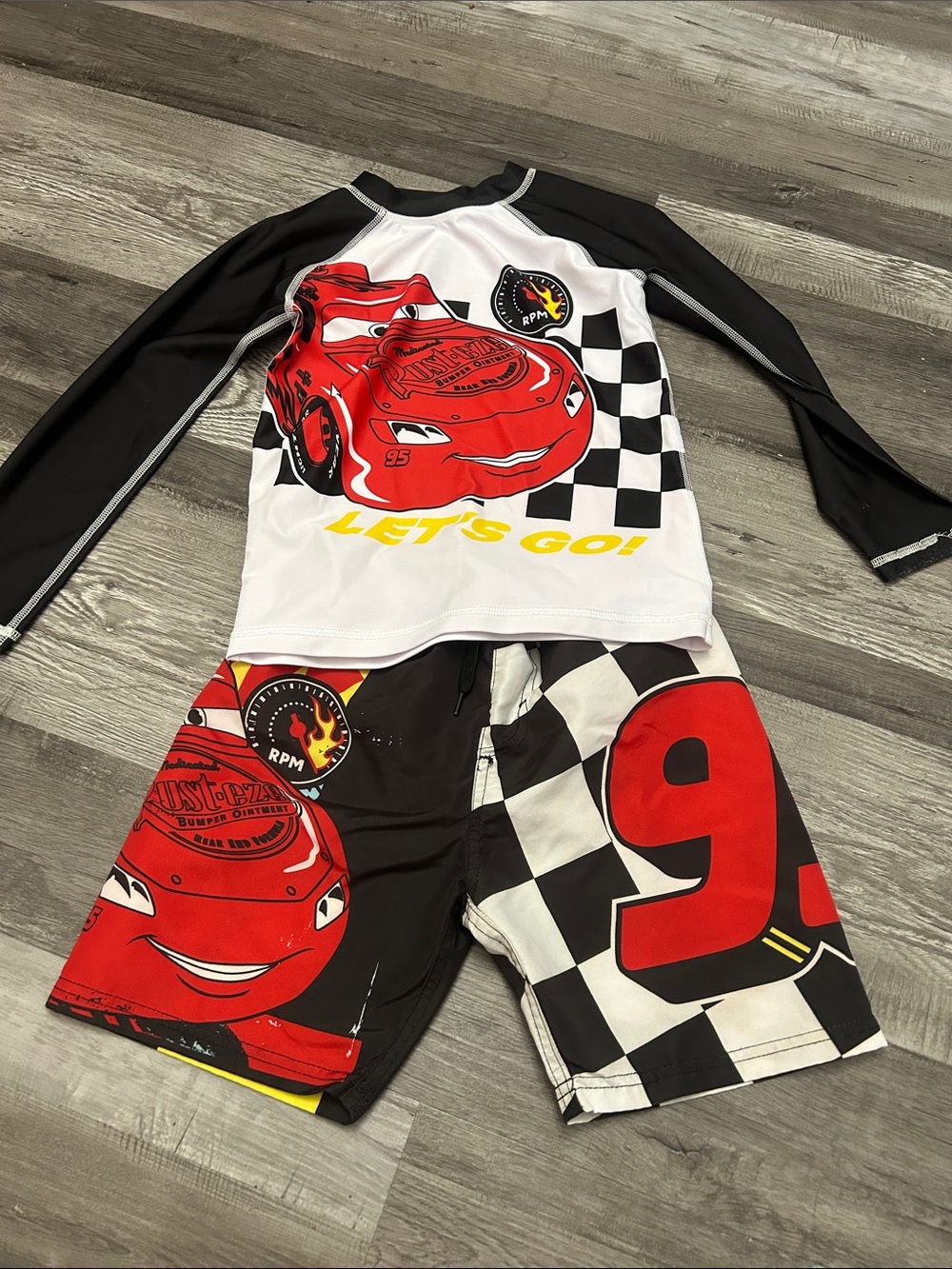Disney Kids Swim Set - Red, Black, White, Yellow